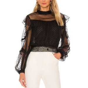 Bardot Matteus Top in Black, Size US4/XS
